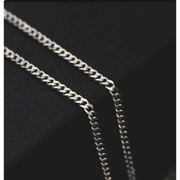 GLD Shop Micro Tennis Necklace (20”) in White Gold 14k White Gold Plated - Picture 4 of 5